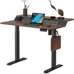 Bureau Assis Debout avec usb Port - 120x73,5cm Bureau Électrique Réglable en Hauteur - Standing