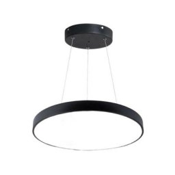Kit Plafonnier led Noir 30W 40cm avec Kit de Suspension - Blanc Neutre 4000K - 5500K - Blanc Neutre