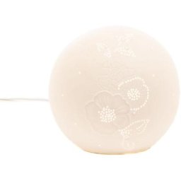 Lampe boule fleurs - Blanc - Amadeus