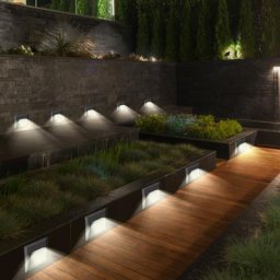10x lampes de façade murales à led étapes lumières de terrain projecteurs de cour noirs