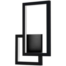 VT-11120 applique géométrique led double rectangle et carré 20W couleur noire design moderne 3000k