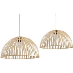 Abat-jour en bambou (Lot de 2) - Naturel
