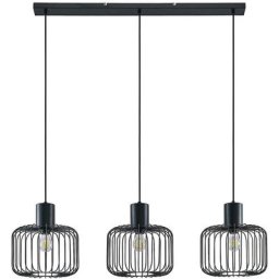 Lindby - Suspension à intensité variable 'Vatiki' en métal pour salon & salle à manger - noir mat