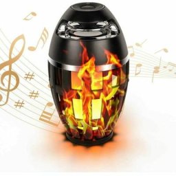 Haut-parleur flamme led, haut-parleur bluetooth extérieur, lampe de table torche musicale avec