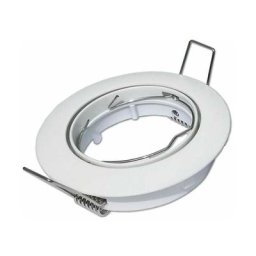 Optonica - Support Spot Encastrable Rond Orientable Blanc