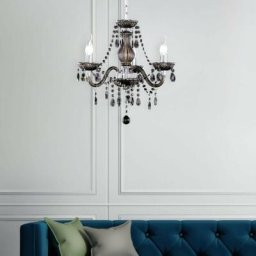 Lustre baroque 3 Lampes - Noir