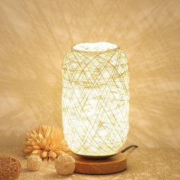 Moderne Bambou Rotin Lampe De Chevet Base En Bois Lampe De Table Moderne Créative Décoration