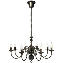 Vidaxl - Lustre en métal noir antique 8 x E14 ampoules