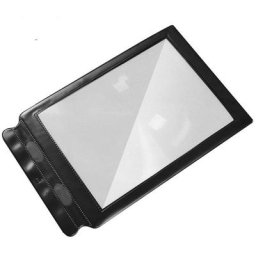 A4 Pleine Page Loupe de Lecture,Grande Lecture Loupe 3 x Rectangulaire Loupe Malvoyant en Plastique