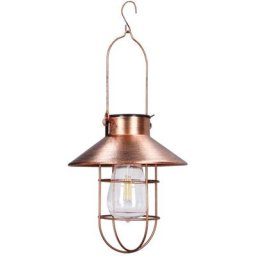 Lampe de Jardin, Lanterne de Cadre en Fer Décorative à led Rétro pour Jardin, Terrasse, Pelouse,