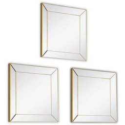 Lot 3 miroirs décoratifs 30 x 30 cm Alexa - Or