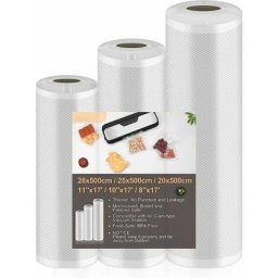 Sac Sous Vide Alimentaire, Rouleaux Sac Sous Vide 3 Packs Compatible Pour Divers de Machine Sous