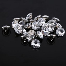Diamante Argent Strass Cristal Boutons Ronds Couture Artisanat (20mm)