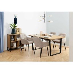 Chaise et fauteuil de table Bobochic xs - Lot de 2 fauteuils de table bea tissu Beige - Beige