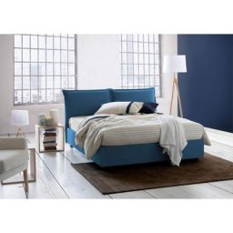 Talamo Italia Lit double Antonia, Lit conteneur avec revêtement en tissu, 100% Made in Italy,