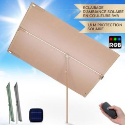 Blumfeldt - Parasol Flex Garden Intelligent, Parasol de Jardin Exterieur et Balcon, Panneaux
