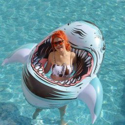 Flotteur de Requin Gonflable, à Monter sur la Piscine, pour Enfants et Adultes, bouée de Natation