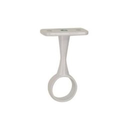 Cime - Support plafond rond pour penderie diamètre 19, zamak blanc