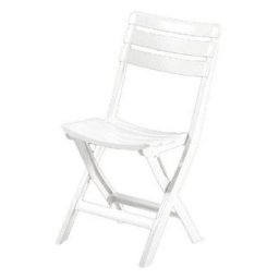 Bica - Chaise refermable Pinta en polypropyle'ne blanc 41x40x80 cm pour usage exte'rieur