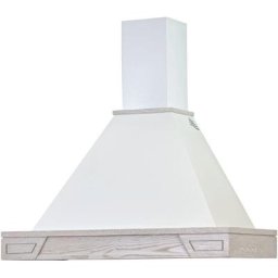 Webmarketpoint - ginevra hotte de cuisine rustique blanche avec cadre en bois marqueté de 60 cm