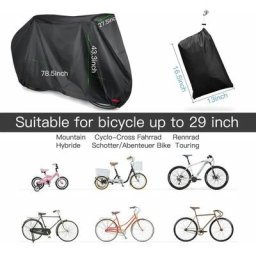 Housse de vélo, housse de protection de vélo, protection UV imperméable en tissu oxford 210D,