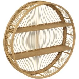 Atmosphera - tagère murale Ina - bambou - D70 cm créateur d'intérieur - Beige