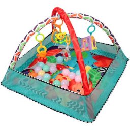 Yongqing - Baby Pen Gym Square avec 18 boules océaniques (0-3 ans) Bleu + Divers