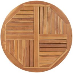 Dessus de table Bois de teck solide Rond 2,5 cm 90 cm