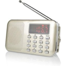Serbia - RF23 Radio Portable Rechargeable fm/am usb Micro-SD et Lecteur Mp3 Intégré. (blond)