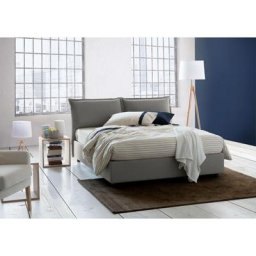 Talamo Italia Lit double Antonia, Lit conteneur avec revêtement en tissu, 100% Made in Italy,