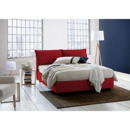 Talamo Italia Lit double Antonia, Lit conteneur avec revêtement en tissu, 100% Made in Italy,