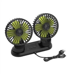 Ventilateur de voiture à double tête 5 v, ventilateur de véhicule portable monté sur véhicule usb