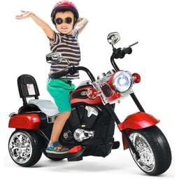 Moto Electrique pour Enfants, Vehicule Electrique 6 v a 3 Roues avec Vitesse 2,5-3km/h,Charge 30