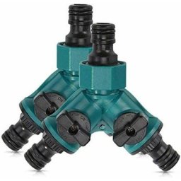Vanne 2 Voies Pour Tuyaux Arrosage Tuyau Arrosage Quick Connector Distributeur Régulation Eau 2