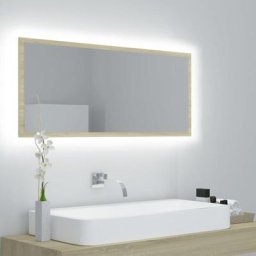 Maisonchic - Miroir led | Miroir déco pour Salle de bain Salon Chambre ou Dressing Chêne sonoma