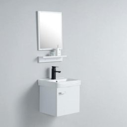 Petit Meuble de Salle de Bain - mdf - Blanc - 44x36 cm - Daily