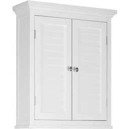 Teamson Home - Armoire Murale en Bois de Salle de Bain, Armoire Rangement de Salle de Bain avec 2