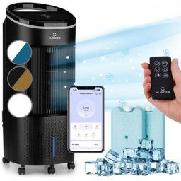Rafraichisseur d'Air Mobile, Refroidisseur d'Air par Evaporation 4-en-1, Mode Nuit Silencieux,
