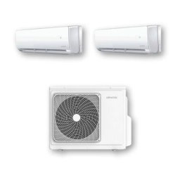 Clim réversible Bi-split Zenkeo Atlantic 2x 2,6KW - Sans mise en service - Blanc