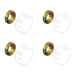 Set de 4 cache vis blancs 13 mm - Blanc