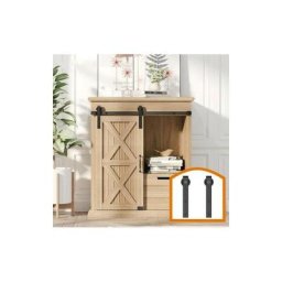 Mini kit de Matériel pour Porte Coulissante de Grange 1.2 m/3.93FT Simple Porte Kit pour Placard