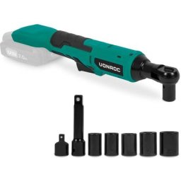 VONROC Clé à cliquet sans fil - 20V - 50Nm - 3/8 - avec jeu de 8 douilles - sans batterie ni