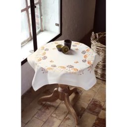 Nappe à broder ""herbes et fleurs
