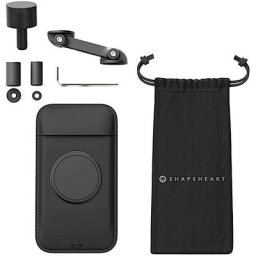 Shapeheart Motorcycle Bundle Boost Support magnétique pour smartphone pour guidon de tige de moto, noir, taille M