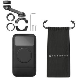 Shapeheart Motorcycle Bundle Pro Boost Support magnétique pour smartphone pour guidon de moto, noir, taille M