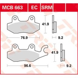TRW Lucas Brake pad MCB663