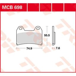 TRW Lucas Brake pad MCB698