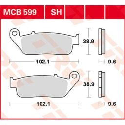 TRW Lucas Brake pad MCB599