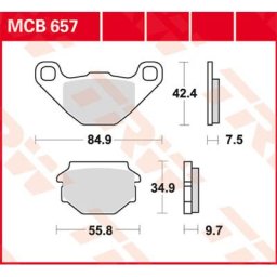 TRW Lucas Brake pad MCB657