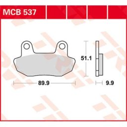 TRW Lucas Brake pad MCB537